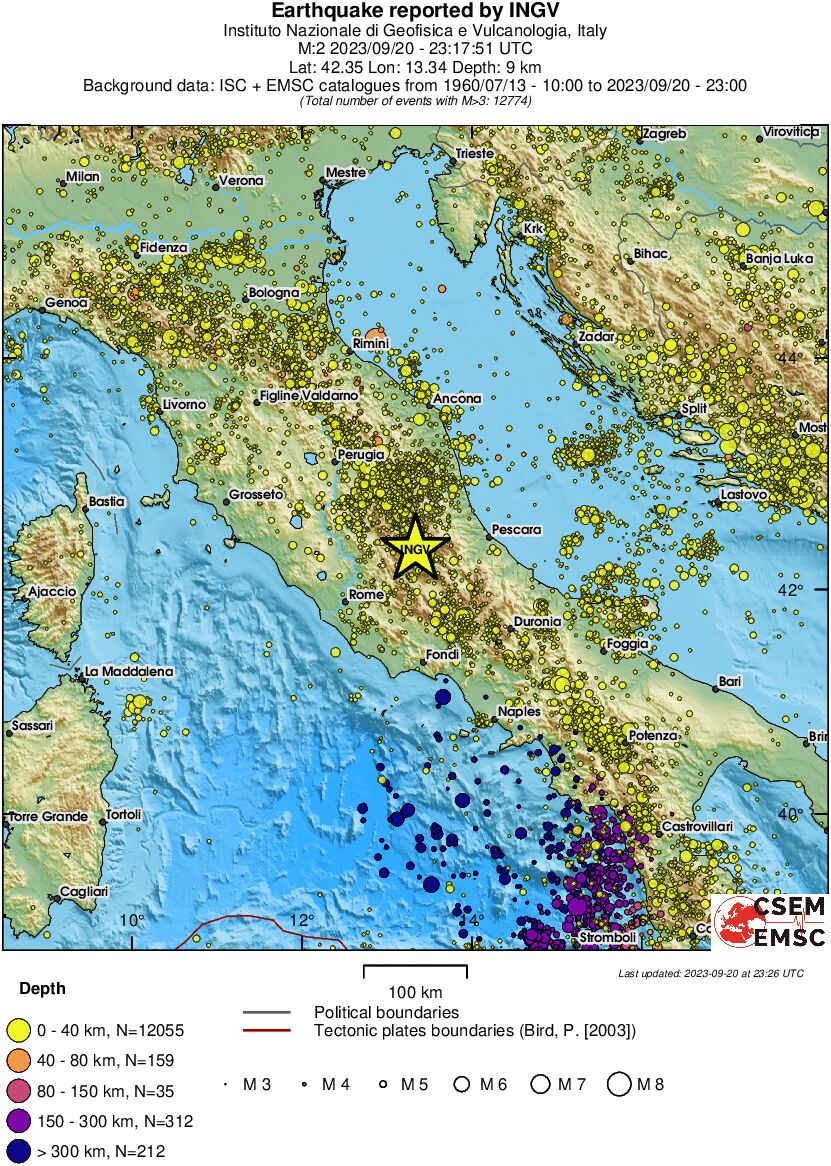 regional historical seismicity