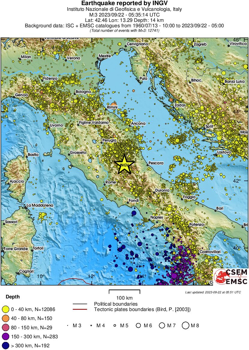regional historical seismicity