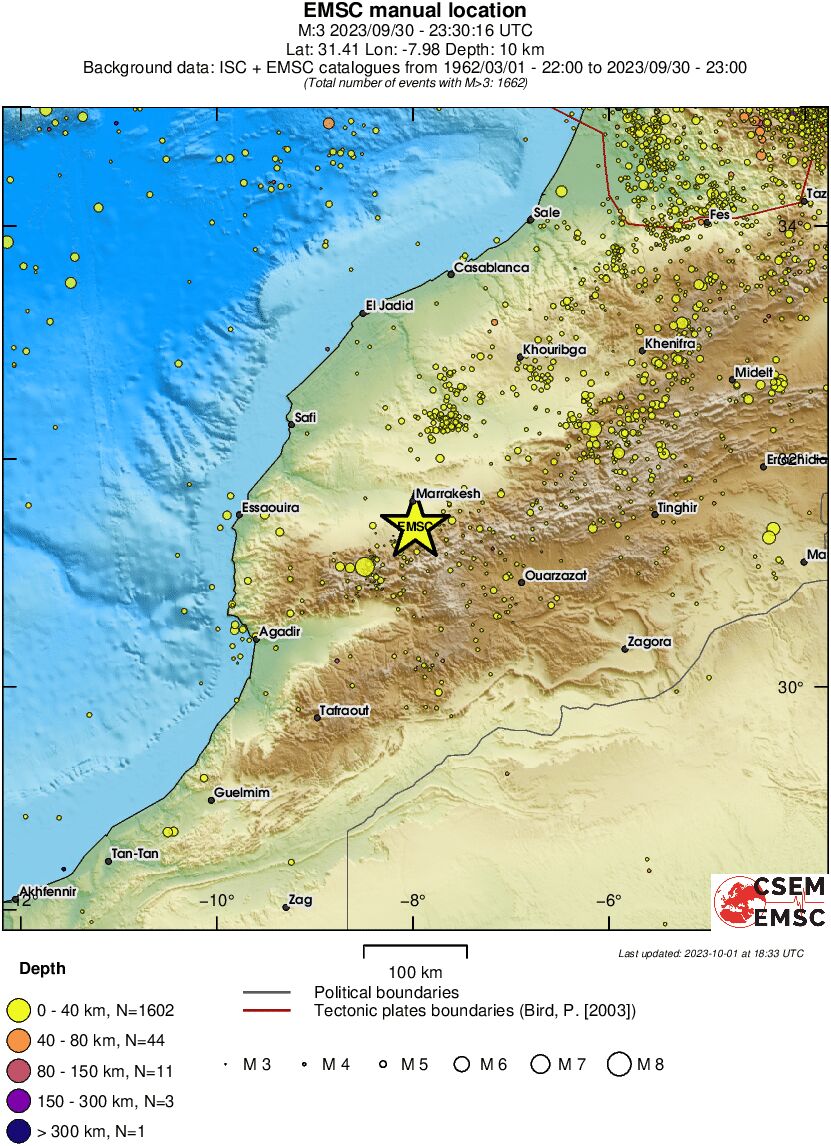 regional historical seismicity
