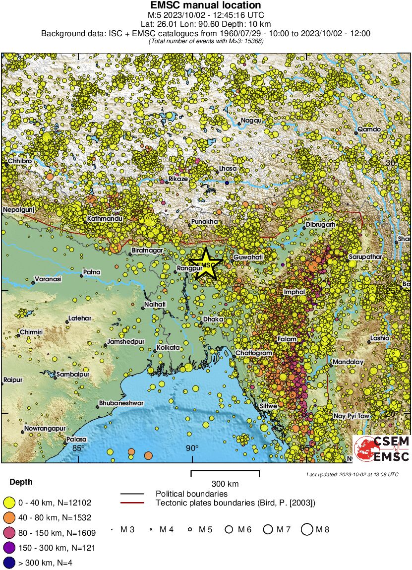wide historical seismicity