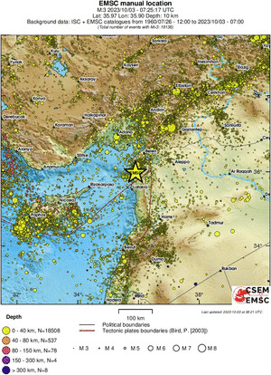 regional historical seismicity