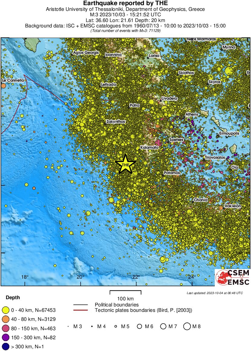 regional historical seismicity