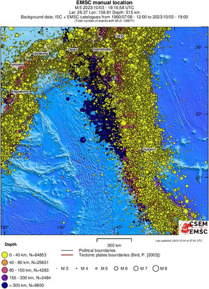 wide historical seismicity