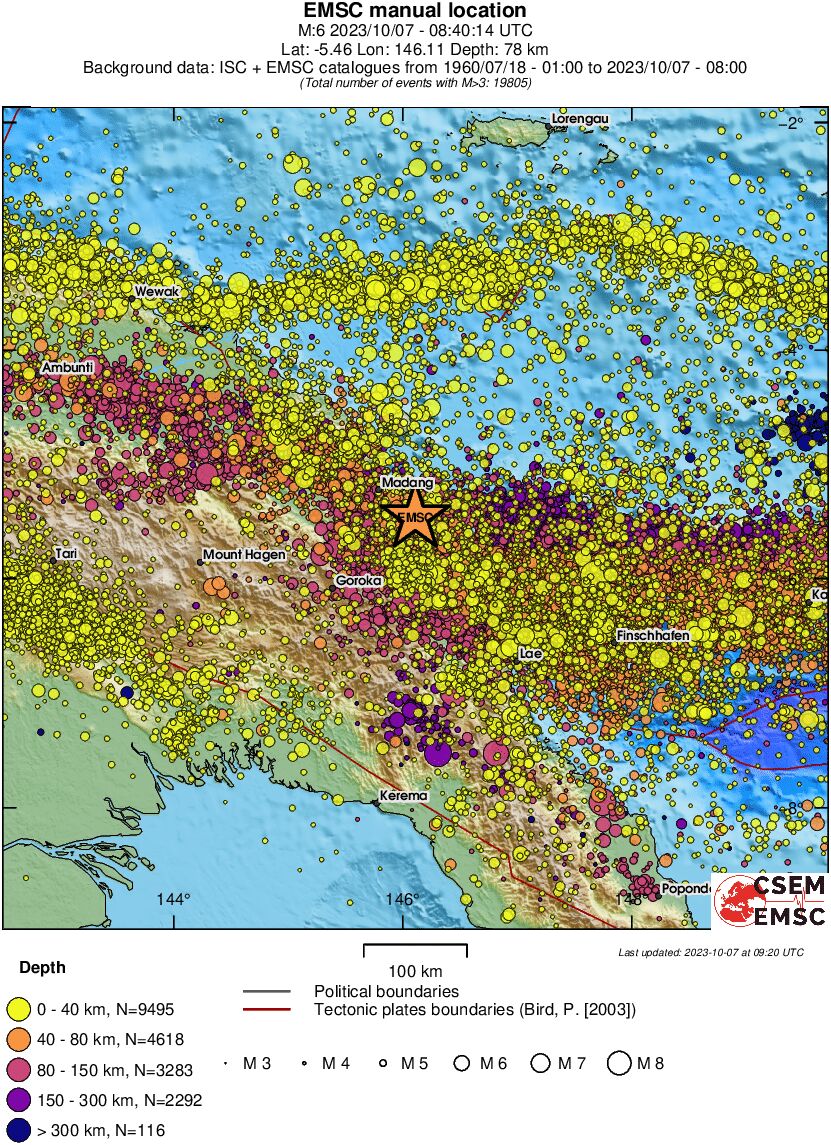 regional historical seismicity