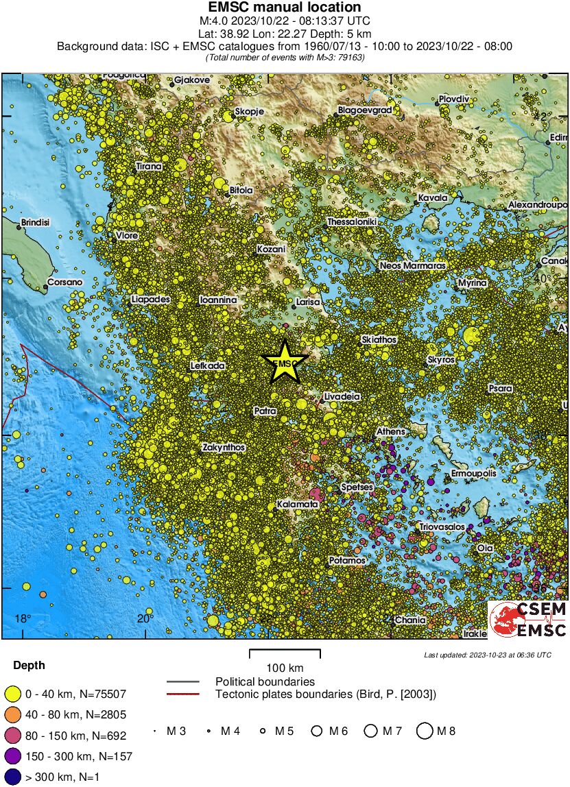 regional historical seismicity