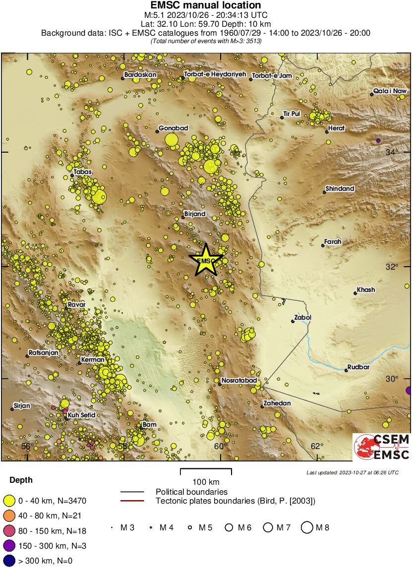 regional historical seismicity