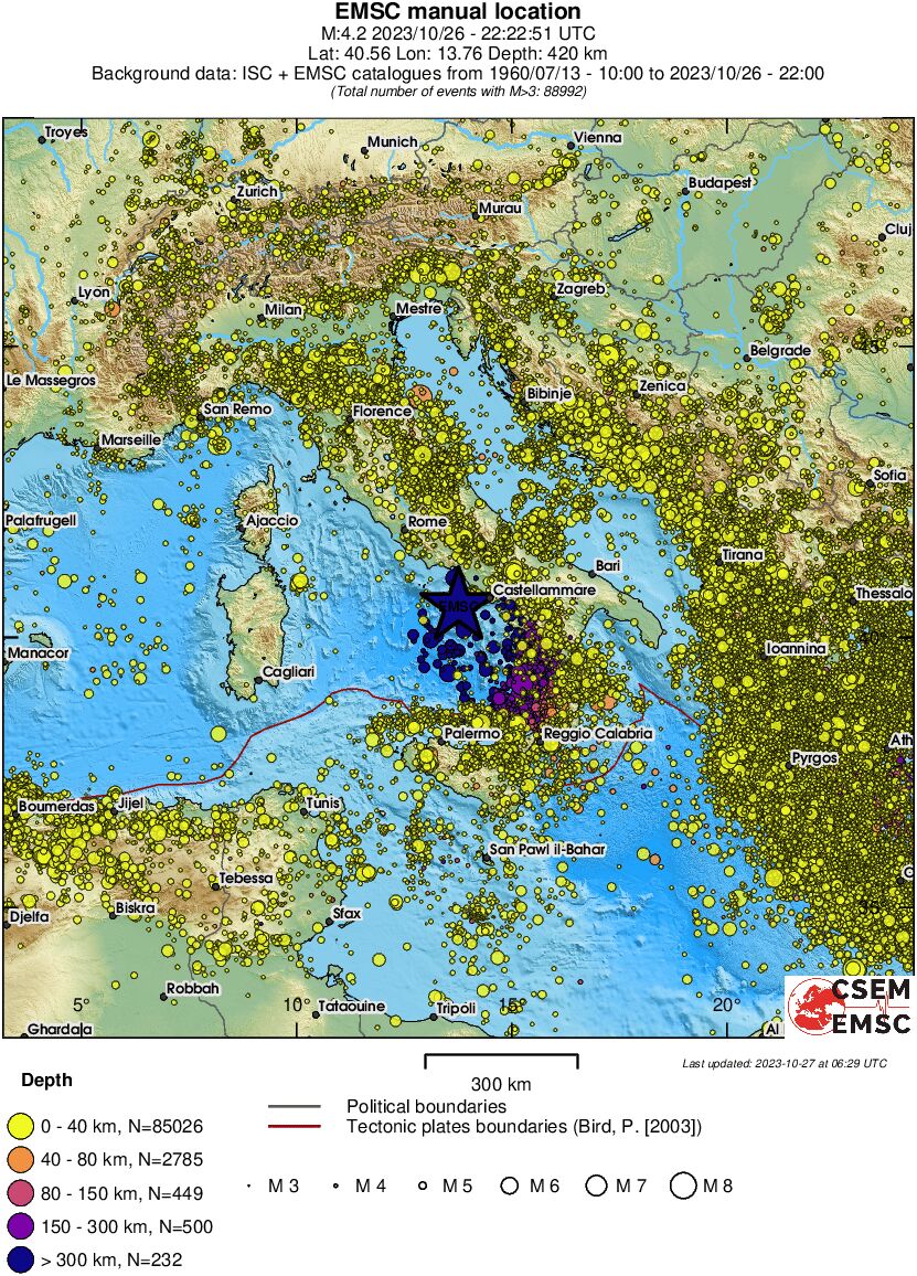wide historical seismicity