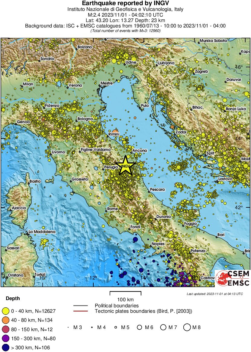 regional historical seismicity