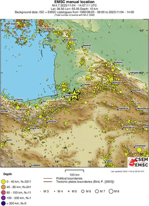 regional historical seismicity
