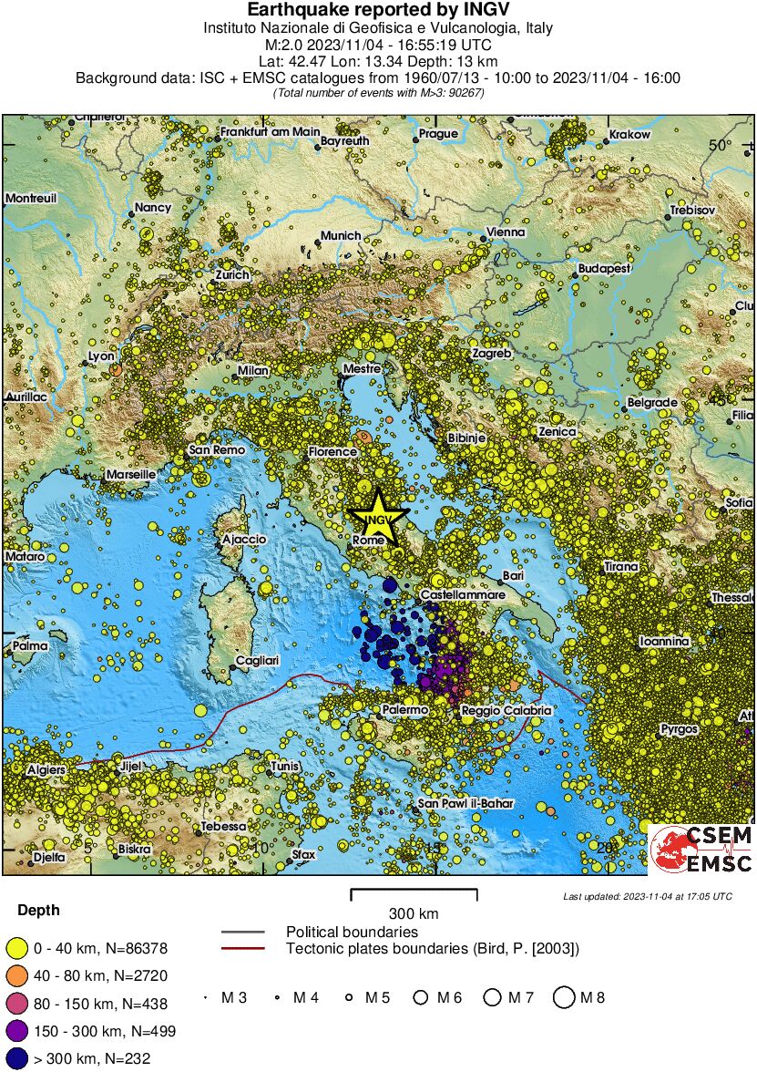 wide historical seismicity
