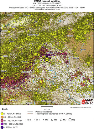 regional historical seismicity