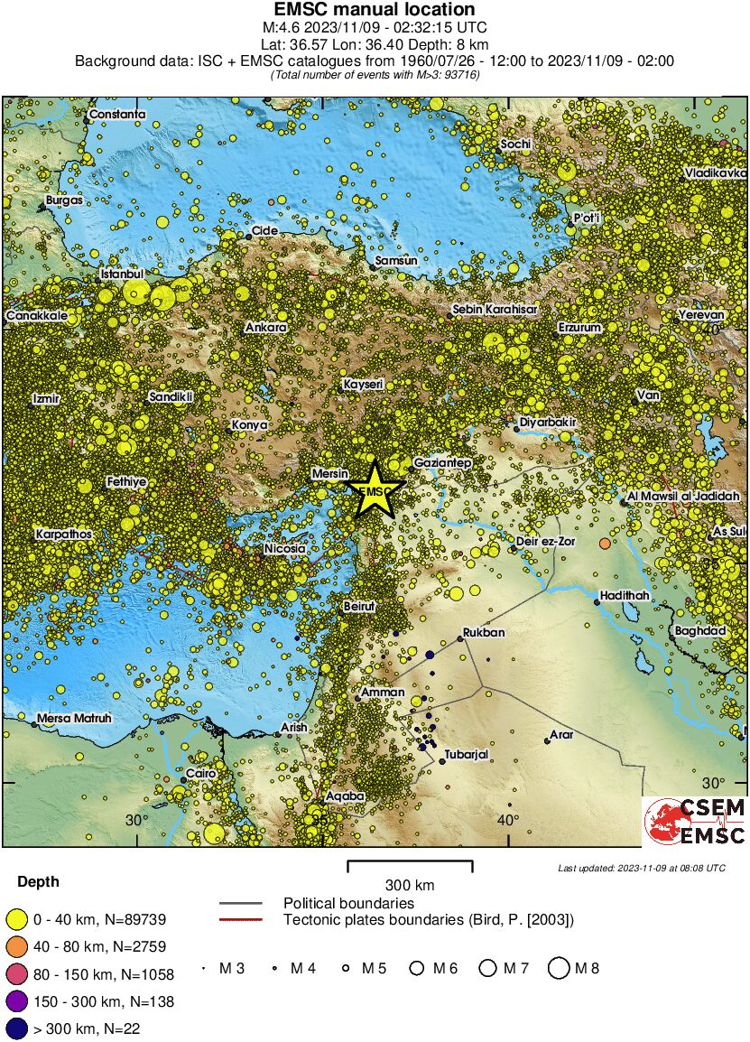 wide historical seismicity