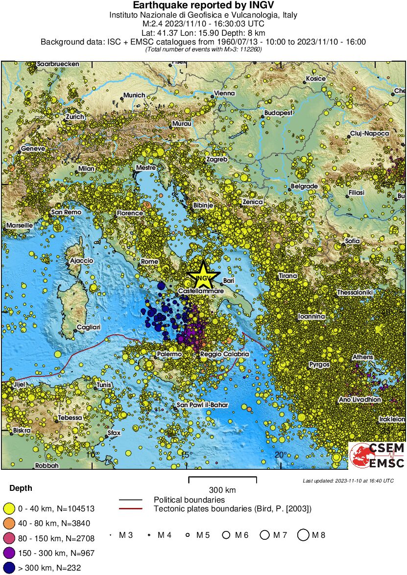wide historical seismicity