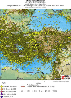 wide historical seismicity