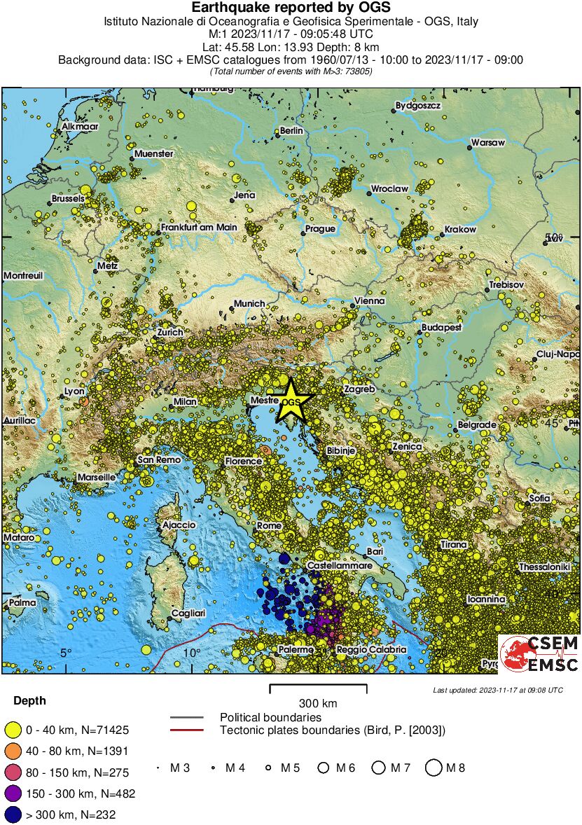 wide historical seismicity
