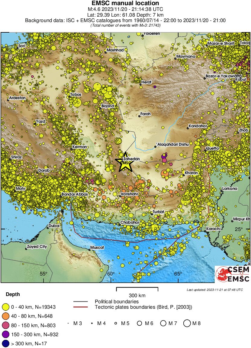 wide historical seismicity