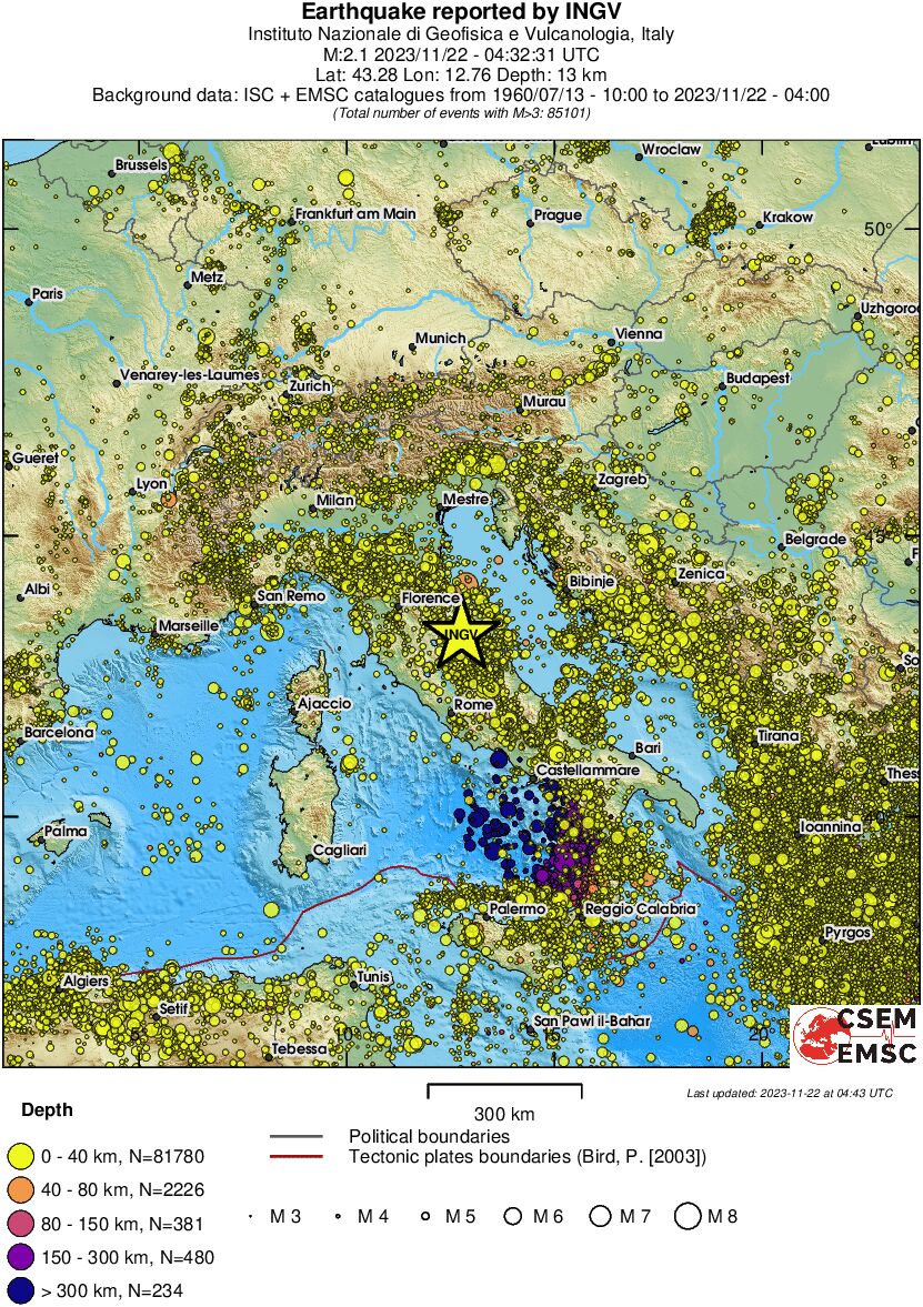 wide historical seismicity