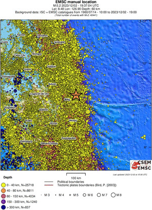 regional historical seismicity