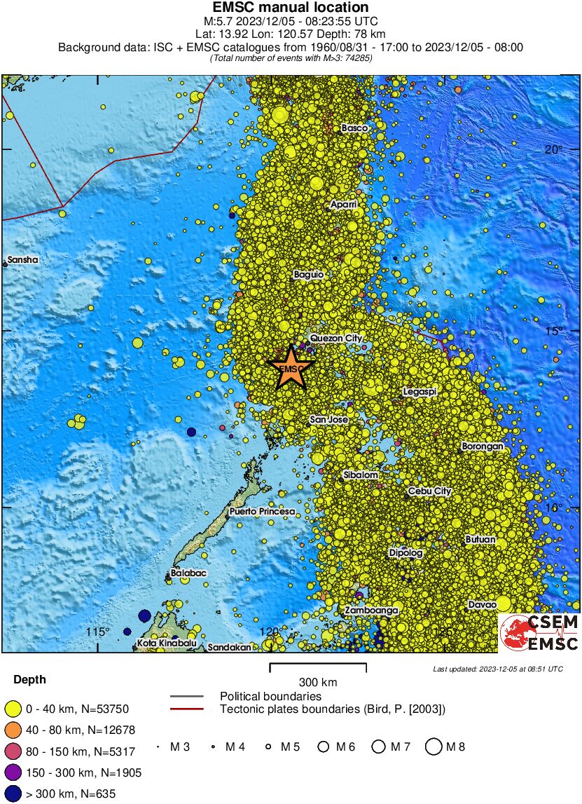 wide historical seismicity