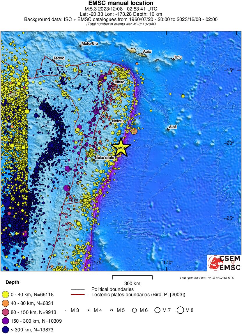 wide historical seismicity