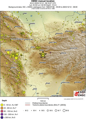 regional historical seismicity
