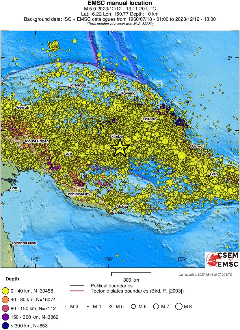 wide historical seismicity