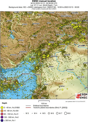 regional historical seismicity