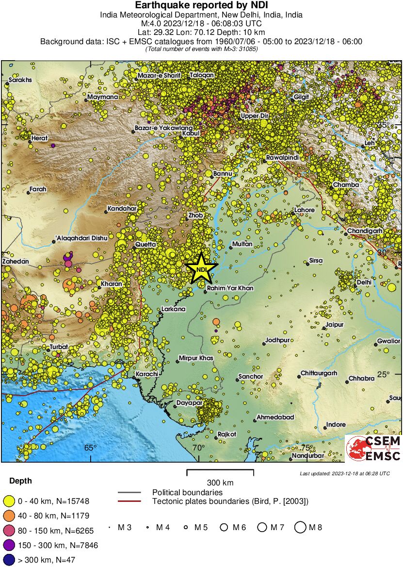wide historical seismicity