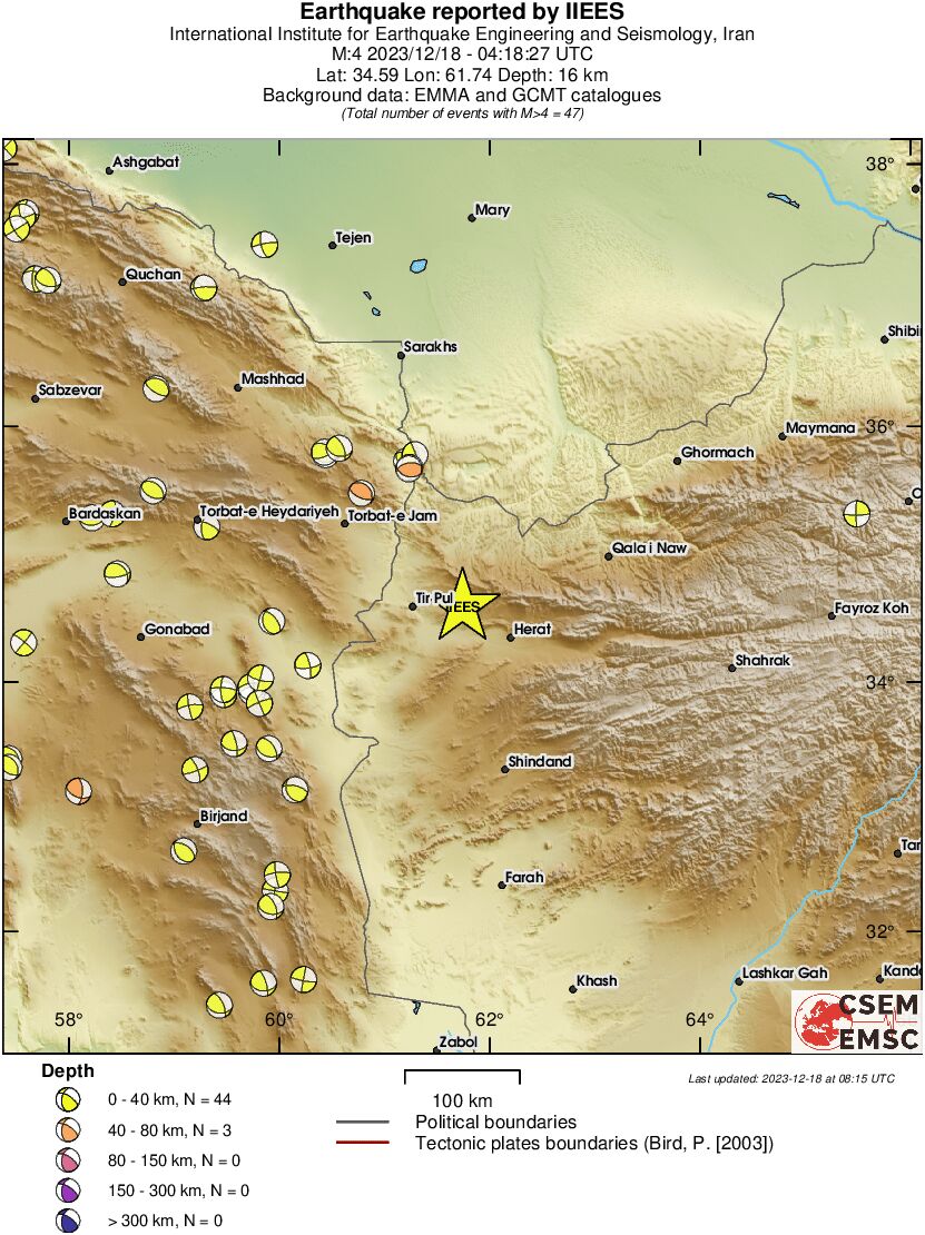 Regional moment Tensor