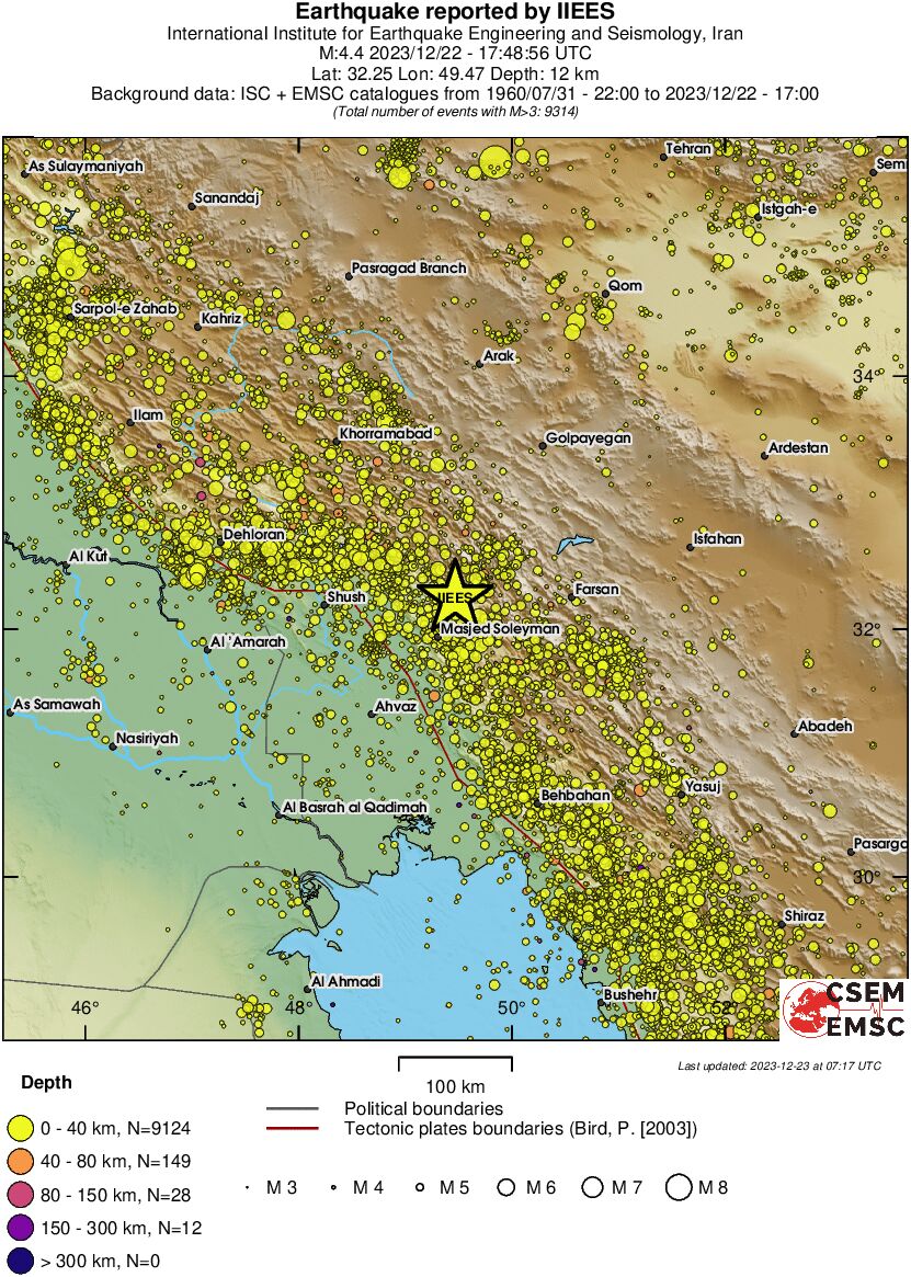 regional historical seismicity