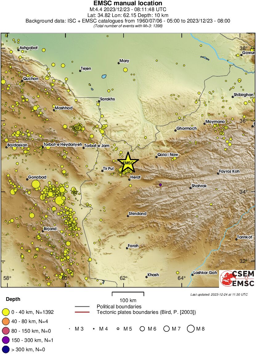 regional historical seismicity