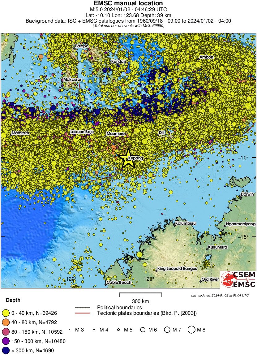 wide historical seismicity