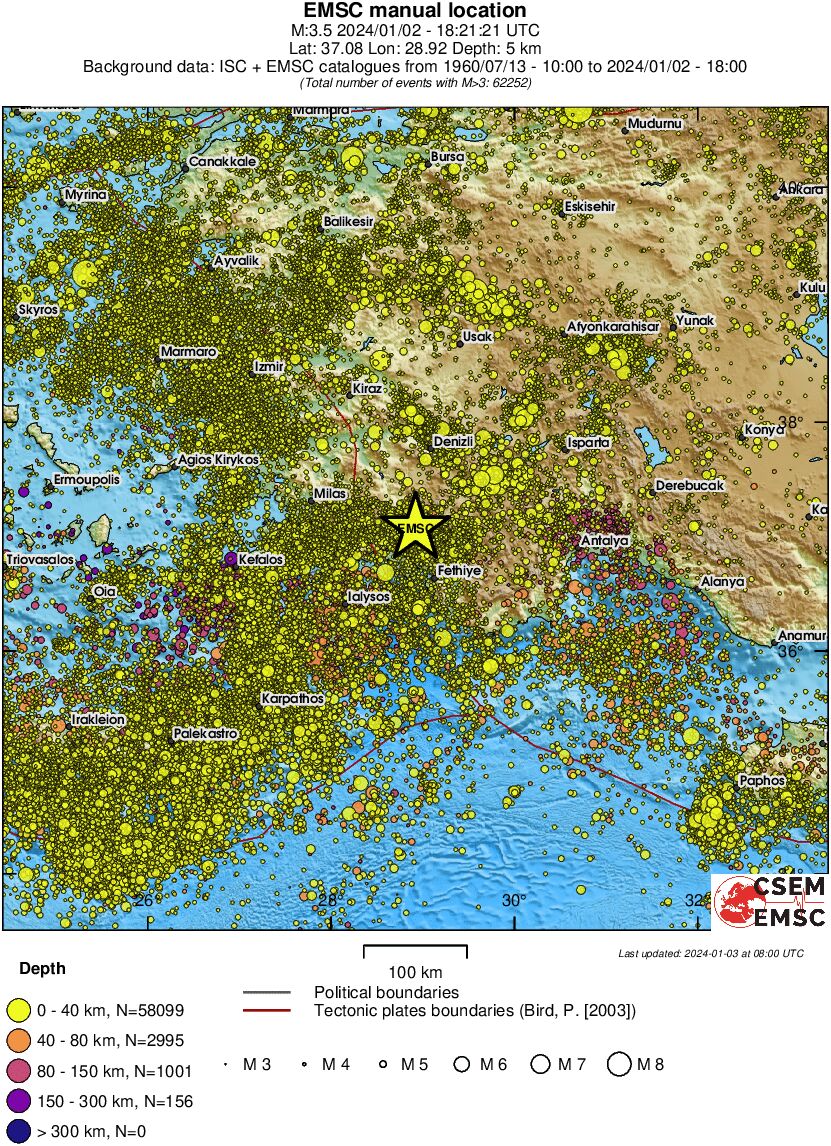 regional historical seismicity