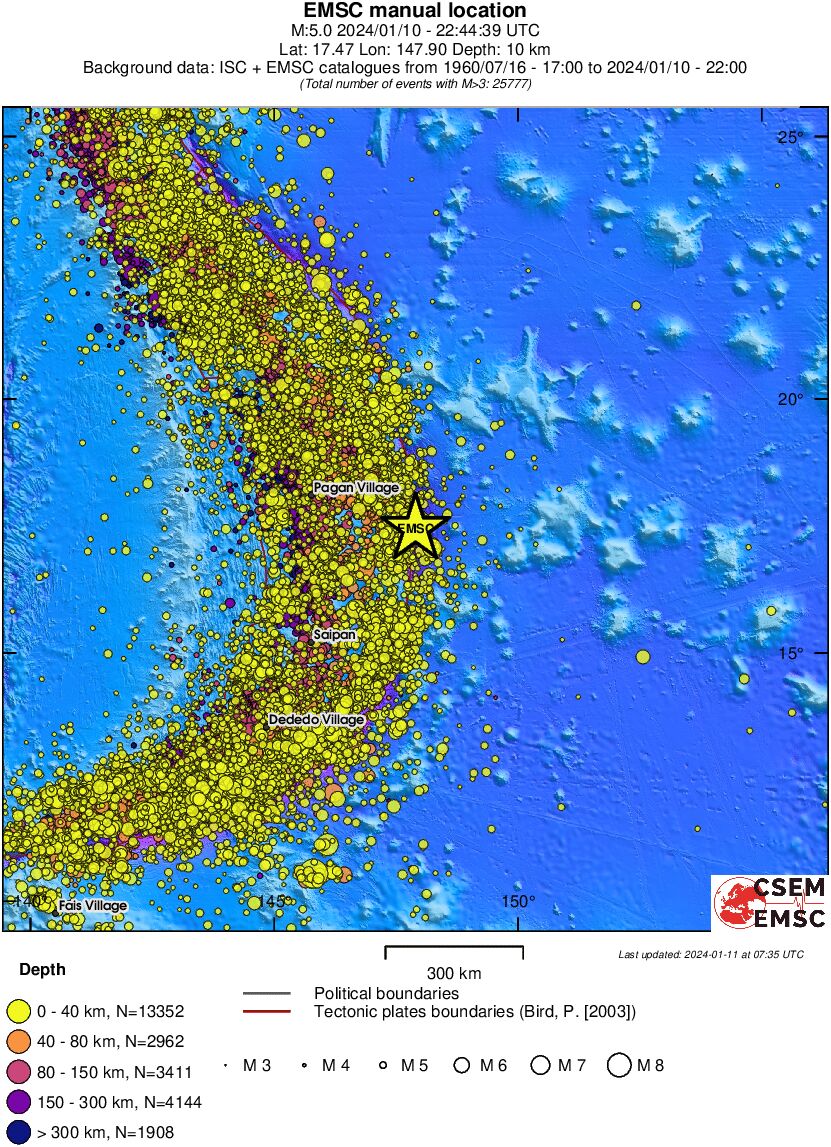 wide historical seismicity