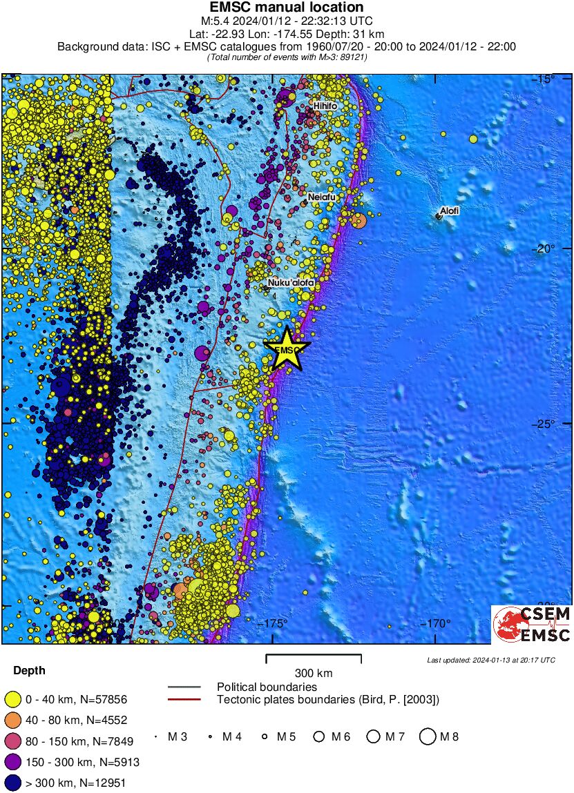 wide historical seismicity