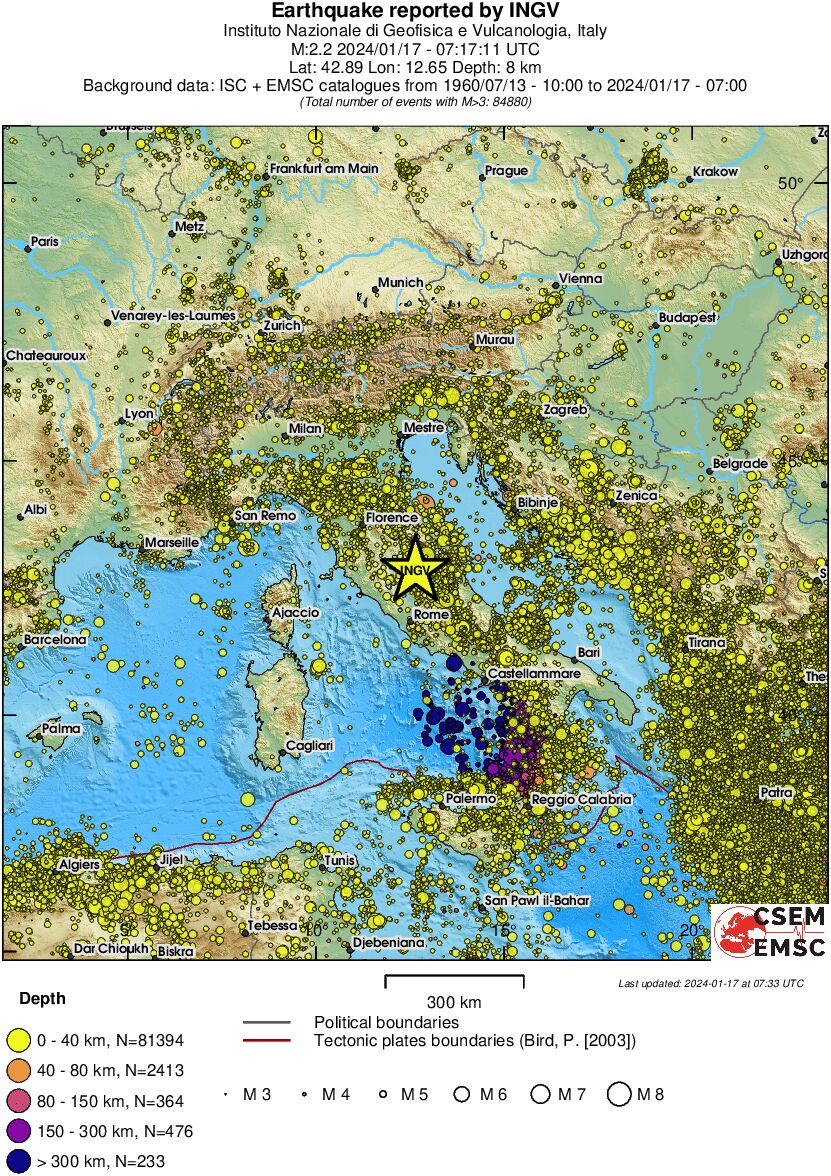 wide historical seismicity
