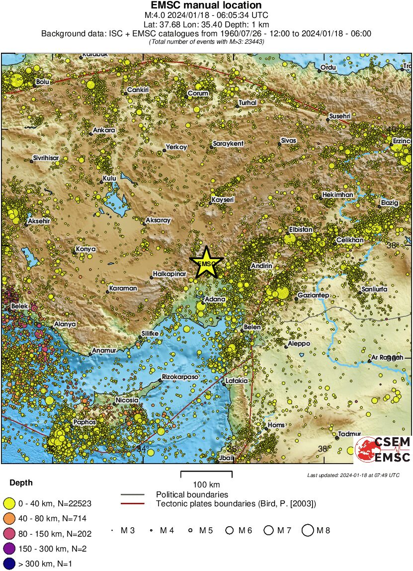 regional historical seismicity