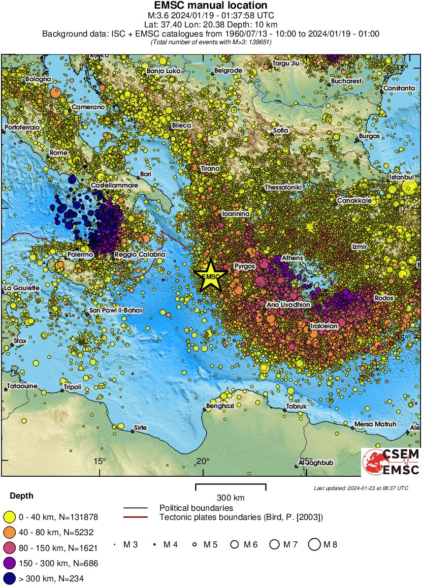 wide historical seismicity