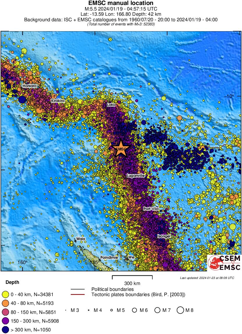 wide historical seismicity