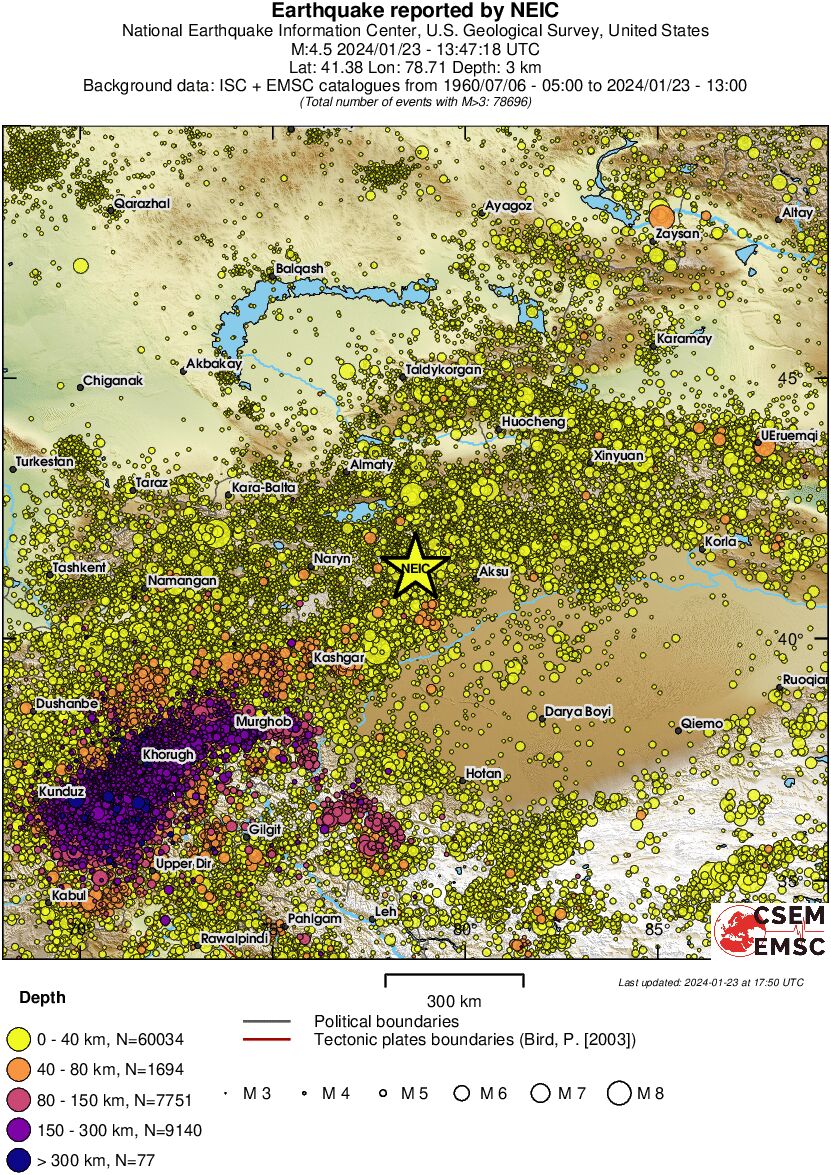 wide historical seismicity