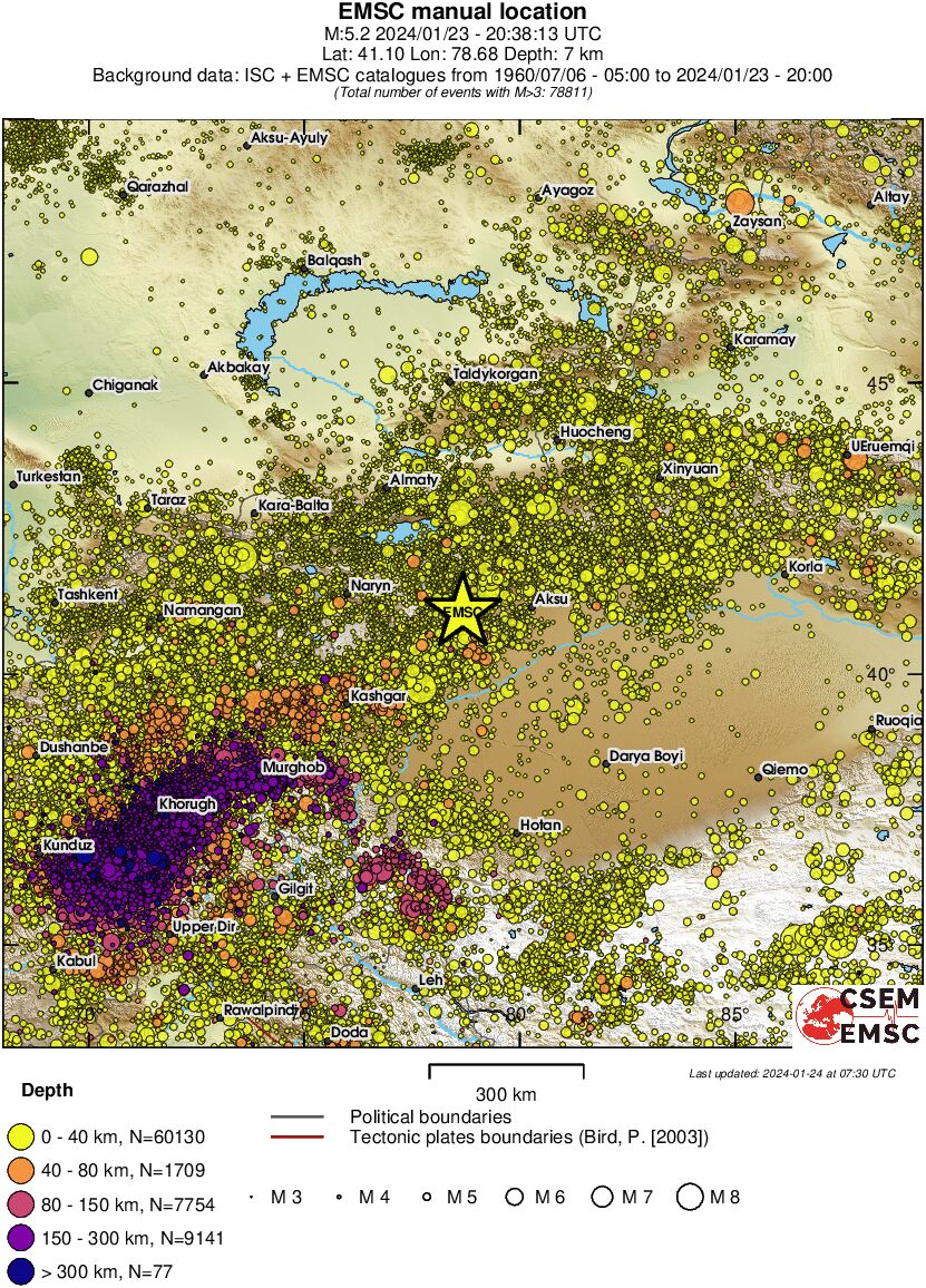 wide historical seismicity