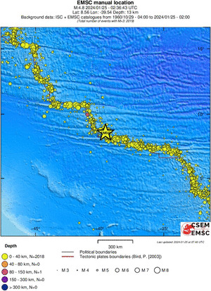 wide historical seismicity