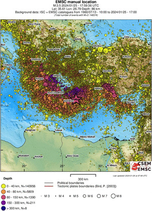 wide historical seismicity