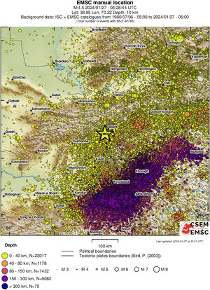 regional historical seismicity