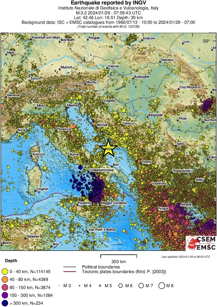 wide historical seismicity