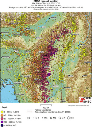 regional historical seismicity