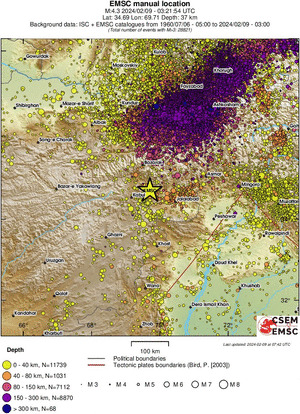 regional historical seismicity