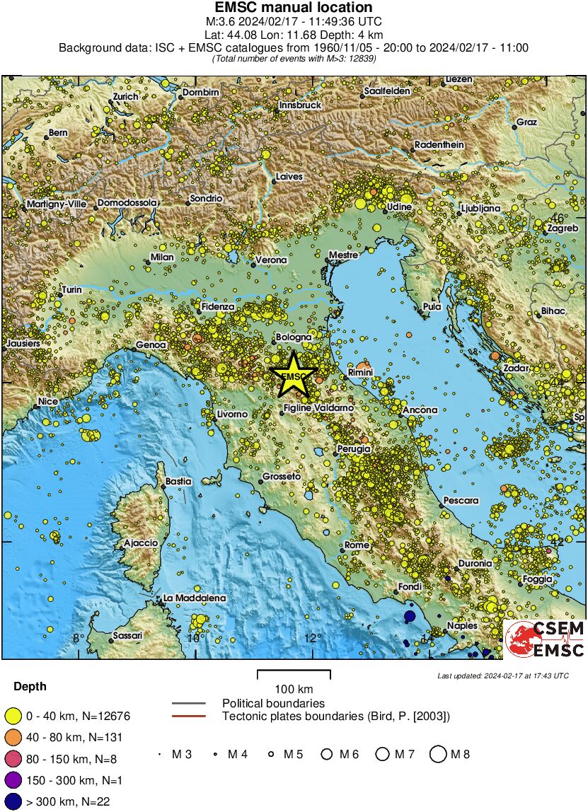 regional historical seismicity