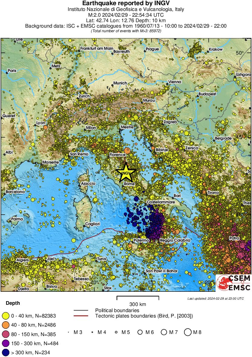 wide historical seismicity