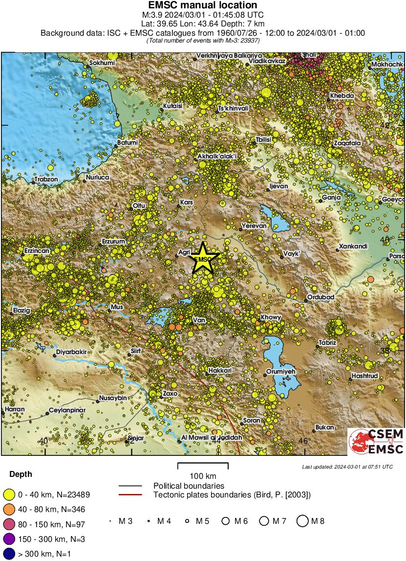 regional historical seismicity